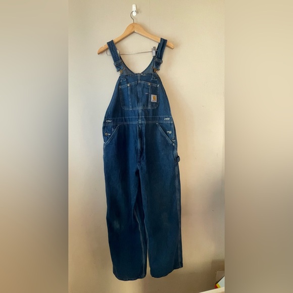 Carhartt Other - VINTAGE | Carhartt | Men's Loose Fit Washed Cotton Denim Bib Overalls